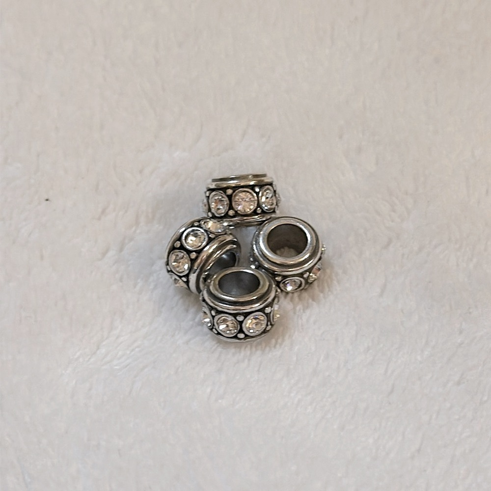 Set of 4 Rhinestone Bracelet Beads